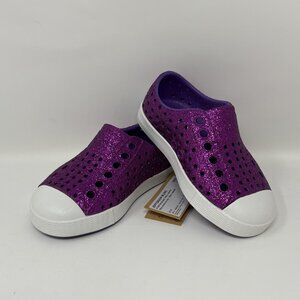 NEW w/ Tags - Native Child's Size 5 Purple Sparkle Jefferson Bling Slip On Shoes
